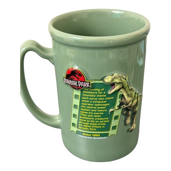 Jurassic Park Coffee Tea Mug Cup Green 3D Dinosaur 5” EUC - Picture 5 of 7
